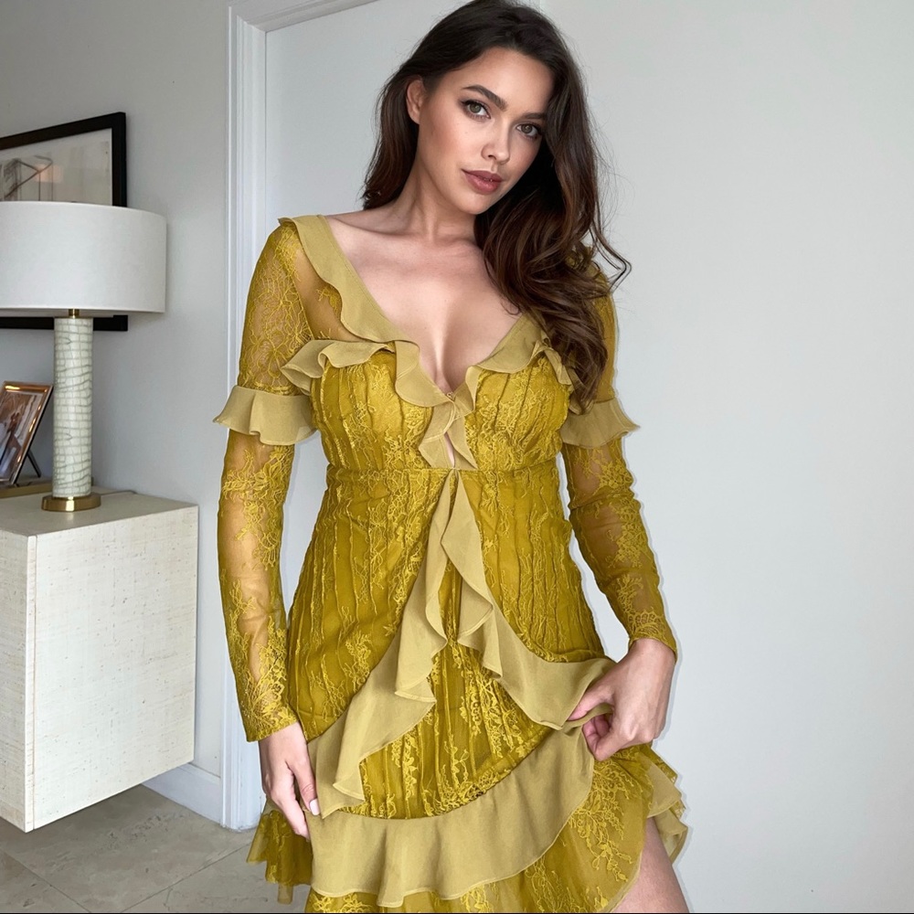 For Love & Lemons lace mini dress